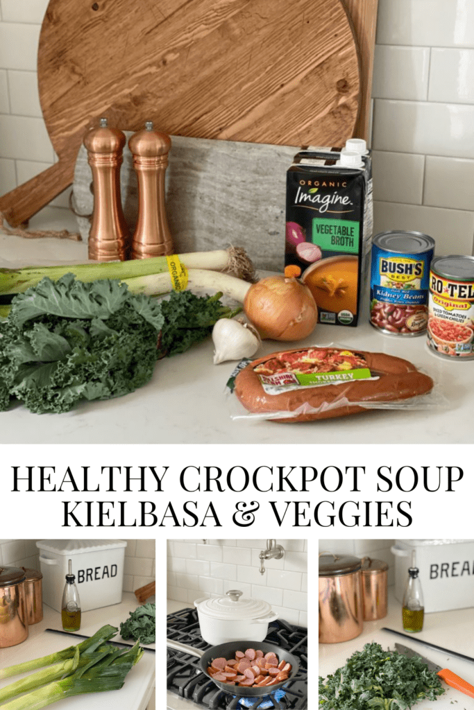 Healthy Crockpot Soup – Kielbasa & Veggies • Dreaming of Homemaking