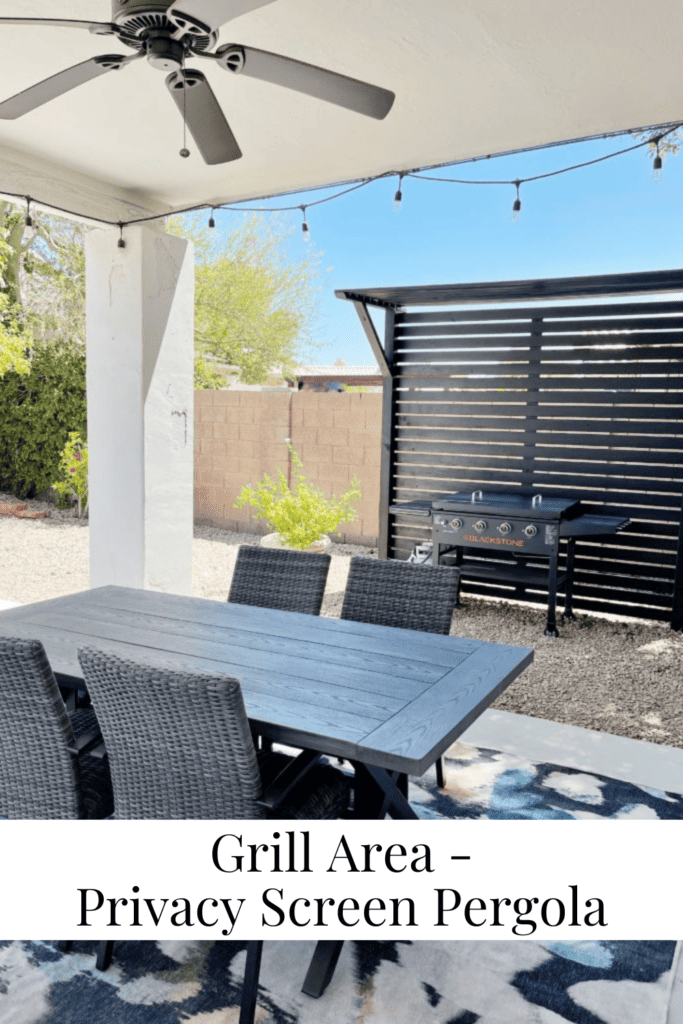 Grill Area - Privacy Screen Pergola