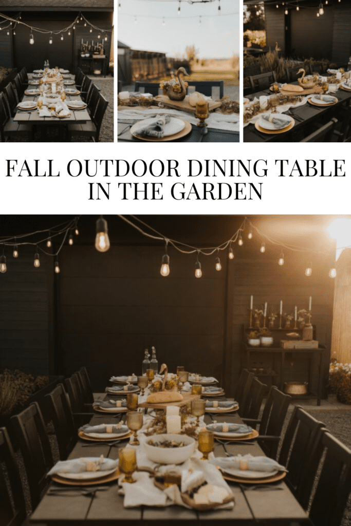 Fall Outdoor Dining Table - In The Garden