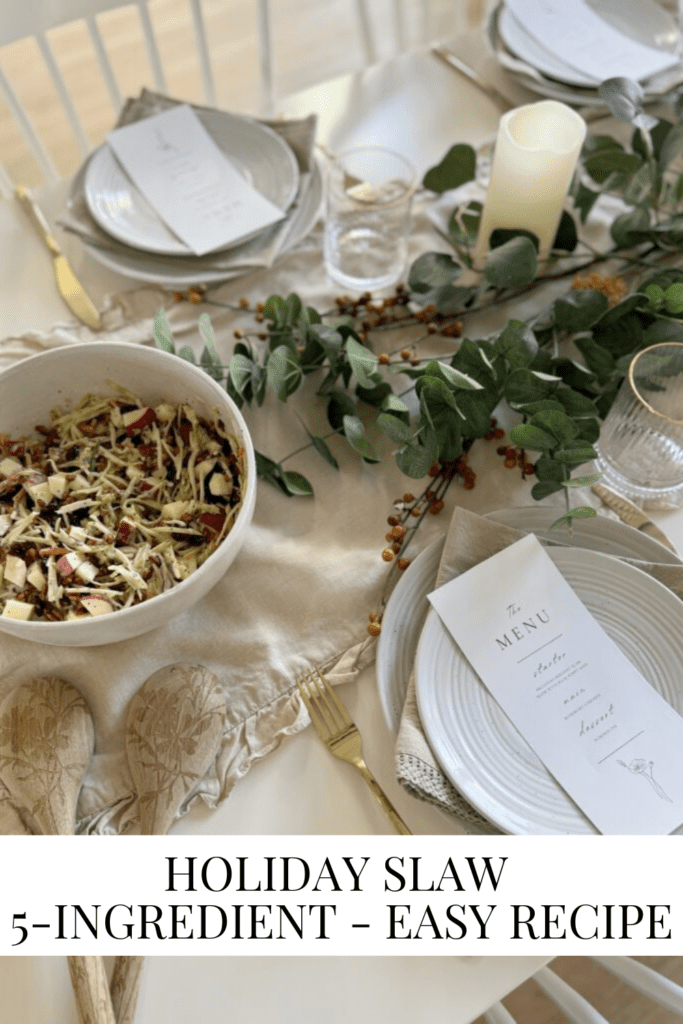 Holiday Slaw 5 Ingredient - Easy Recipe • Dreaming of Homemaking